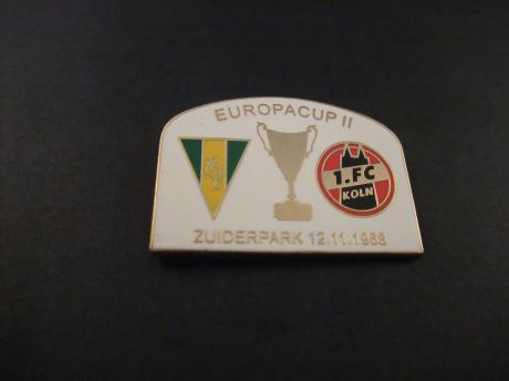 ADO Den Haag Europacup II voetbal ,1. FC Köln Zuiderpark 12-11-1968 wit